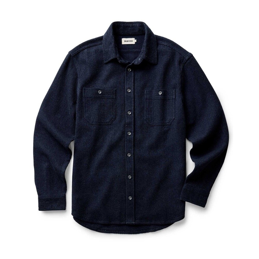 Taylor Stitch Men’s Utility Shirt in Rinsed Indigo Sashiko S / 38 NWT